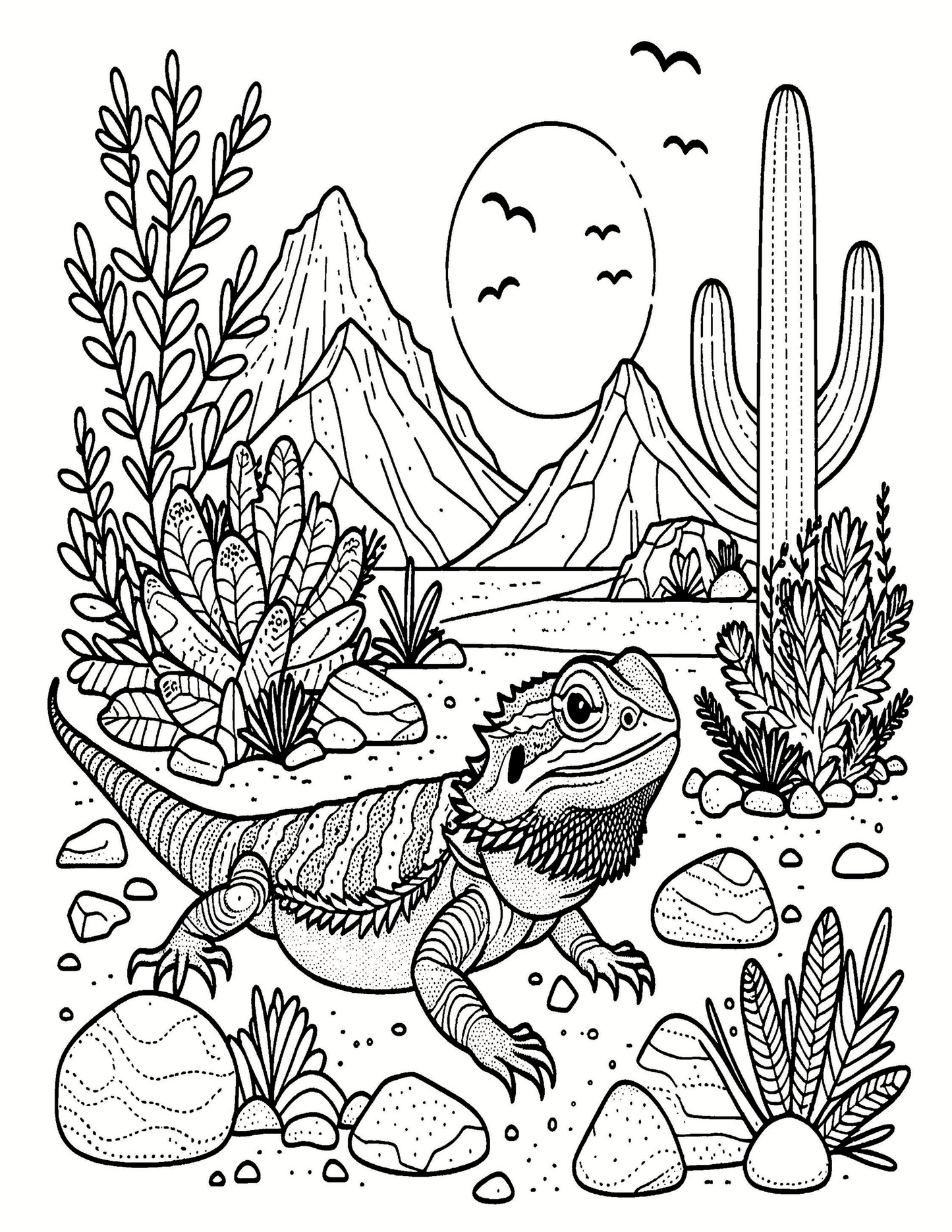 Bearded Dragon desert scene